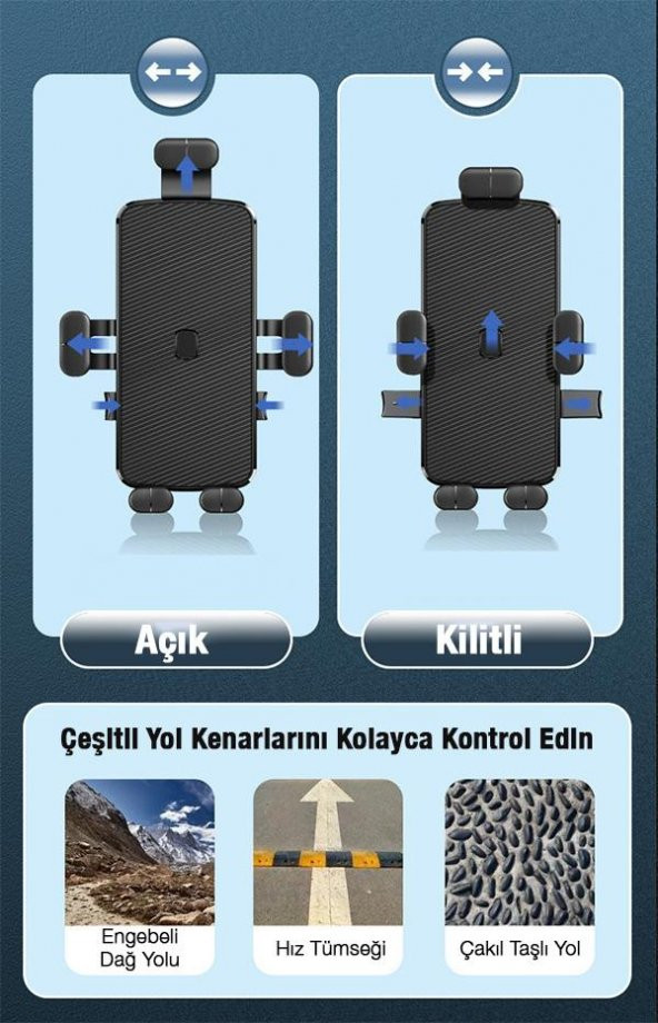 Coofbe Sarsıntı Önleyici Otomatik Kilitli Gidon Motosiklet Tutucu Bisiklet Tutucu Scooter Tutucu Yatay Dikey - 4