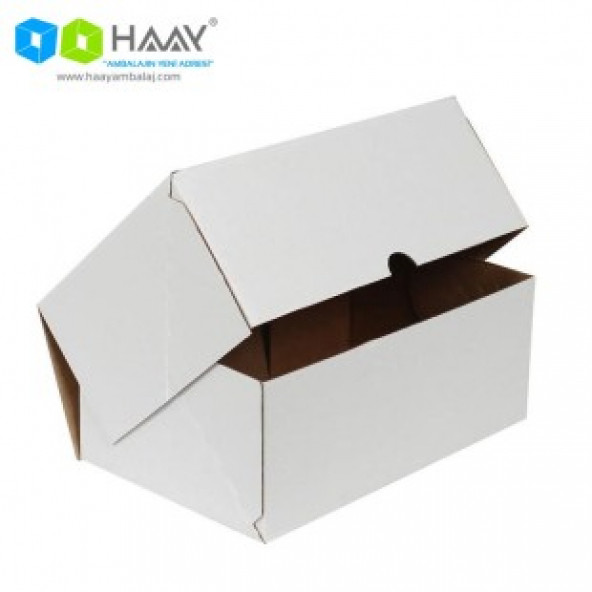 HAAY AMBALAJ 26x12x7,5cm Beyaz E-ticaret Kargo Kutusu-4 Nokta (25 Adet) ürün görseli 1