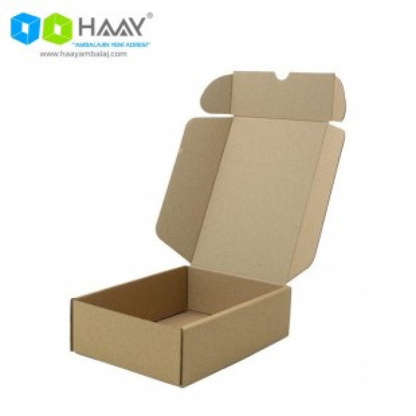 HAAY AMBALAJ 12x10x4,5cm Kilitli Kutu - Kraft (50 ADET)