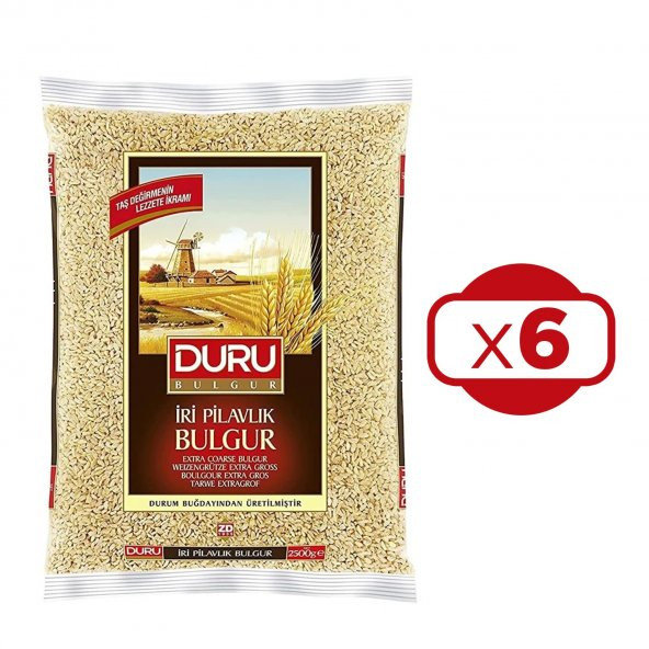 Duru Iri Pilavlık Bulgur 2,5 Kg x 6 Adet