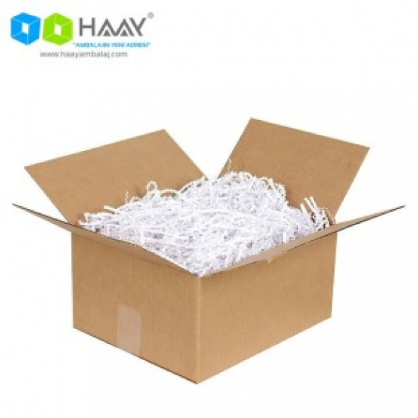 HAAY AMBALAJ  Zikzak Kırpık Kağıt Dolgu Malzemesi- Beyaz - 1kg. ürün görseli 1
