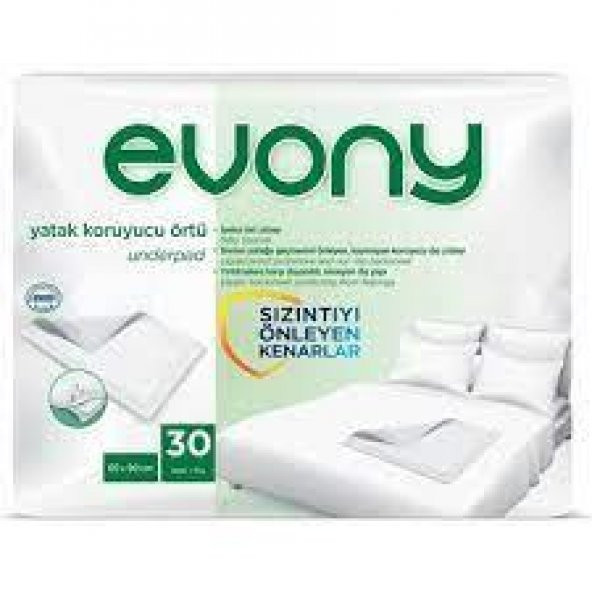 Evony Yatak Koruyucu Örtü 60x90 Cm 30 Adet
