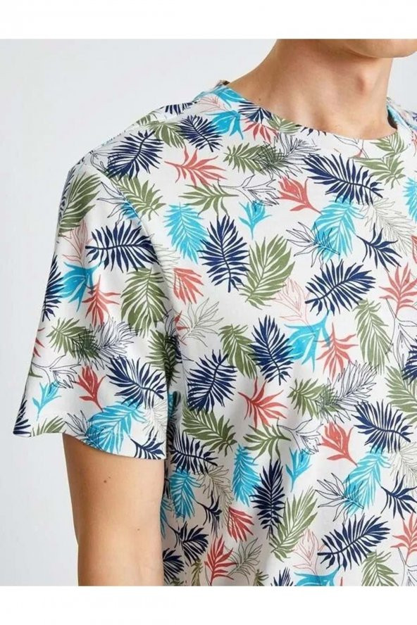 Erkek Giyim Tişört 2sam11121hk Yeşil Desen - Resim 3