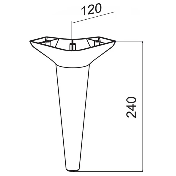 Aspen Lüks Mobilya Kanepe Koltuk Tv Ünitesi Konsol Ayağı Ayakları 24 Cm Ahşap Desenli Ayak (4 ADET) - 7