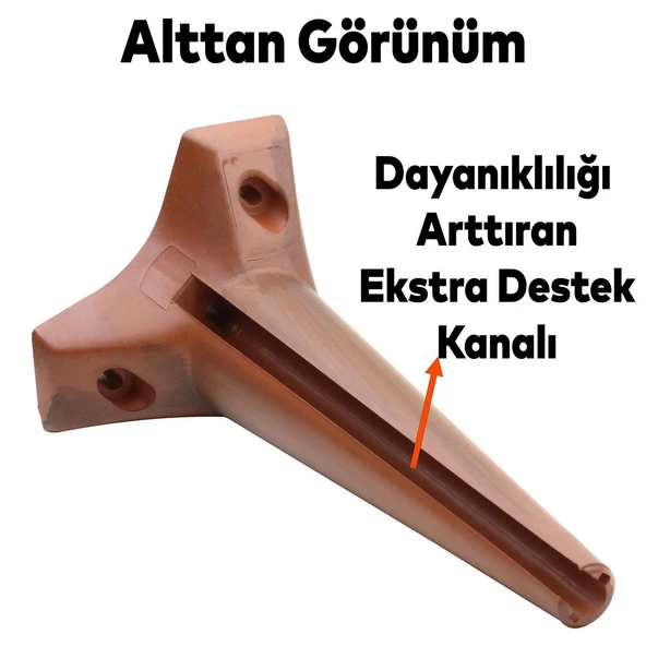 Aspen Lüks Mobilya Kanepe Koltuk Tv Ünitesi Konsol Ayağı Ayakları 24 Cm Ahşap Desenli Ayak (4 ADET) - 5