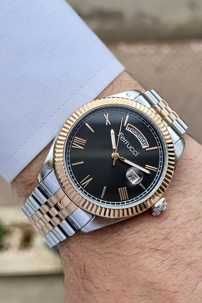 Ferrucci FCISTE100 Rose Gümüş Renk Takvim ve Gün Fonksiyonlu Erkek Kol Saati - 3