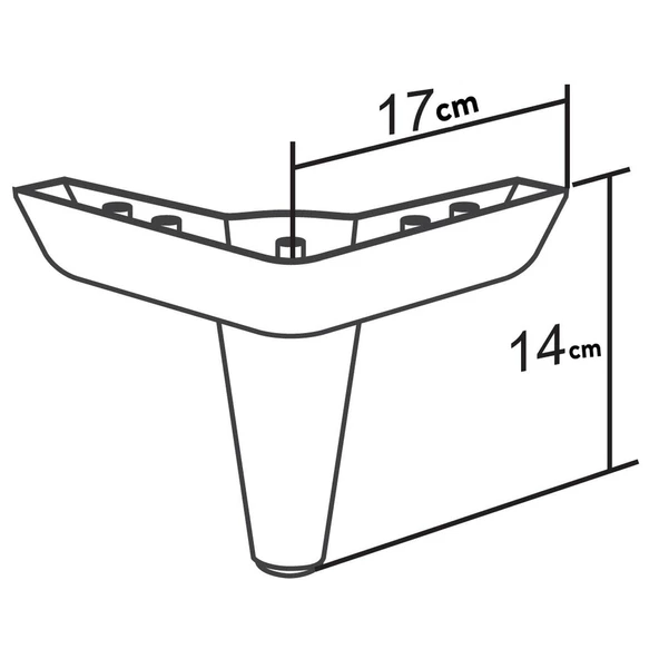Aspen Lüks Mobilya Kanepe Koltuk Tv Ünitesi Baza Ayağı Ayakları 14 Cm Ahşap Desenli Ayak 4 (ADET) - 4