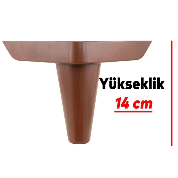 Aspen Lüks Mobilya Kanepe Koltuk Tv Ünitesi Baza Ayağı Ayakları 14 Cm Ahşap Desenli Ayak 4 (ADET) - 2
