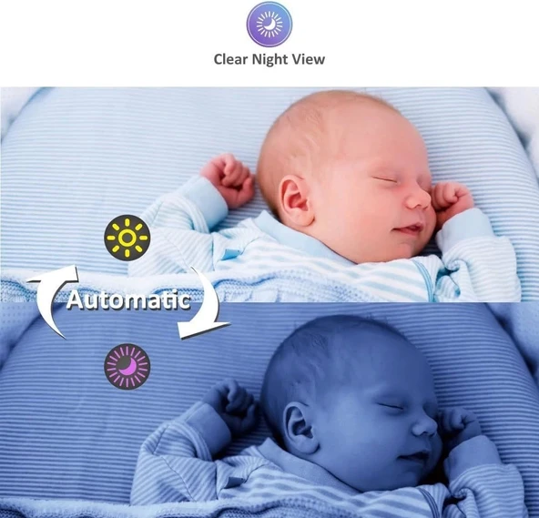 MoonyBaby Kablosuz Bebek Monitörü, 300 Metre Uzun Menzil - 3
