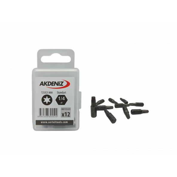 Akdeniz AKD/T25225 1/4 Torx T25x25 Mm 144 Adet Bits Uç
