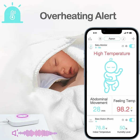 Sense-U Smart Baby Karın Hareket Monitörü 3 Bebek Karnını Takip Eder - 4