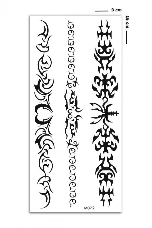 Tribal Desenli Bel ve Bileklik Dövmesi