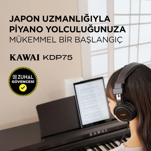 KAWAI KDP75B Siyah Dijital Piyano (Tabure & Kulaklık Hediyeli) - 7