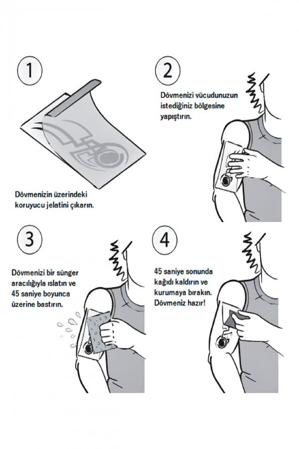Kalp Atışı Geçici Dövme - Resim 2