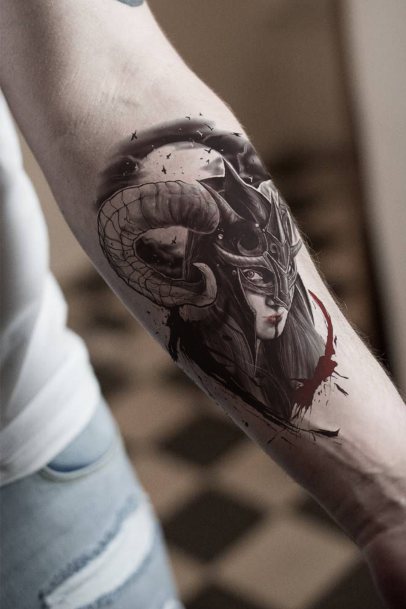 Viking Unisex Geçici Dövme Tattoo