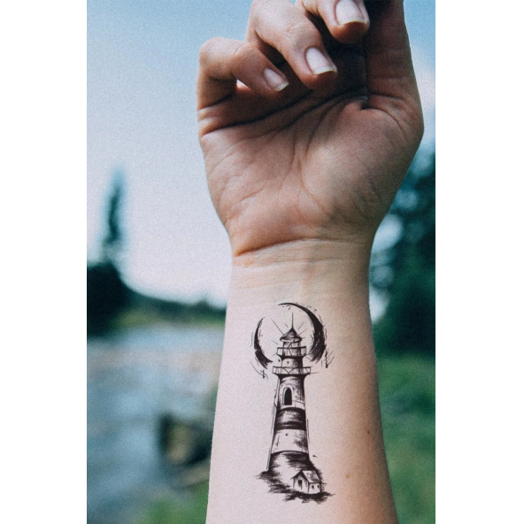 Deniz Feneri Dövmesi Mini Tattoo