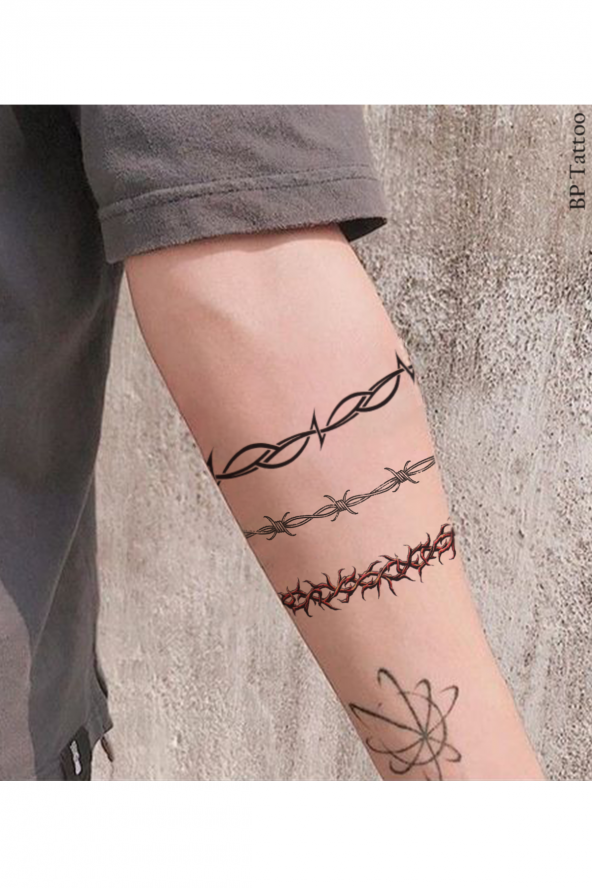 Tel Örgü Tribal Kol Dövmesi Unisex Tattoo