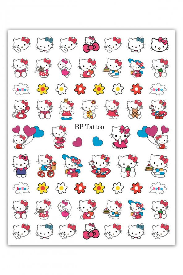 Hello Kitty Tırnak Stickerı Nail Art Sticker