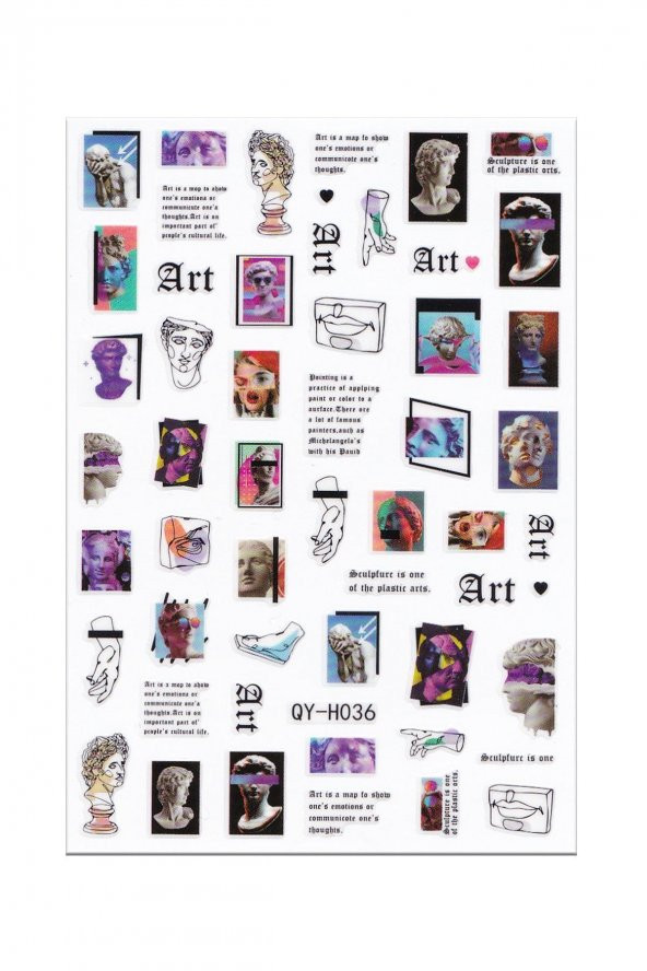 Sculpture Tırnak Sticker Nail Art 52 Parça