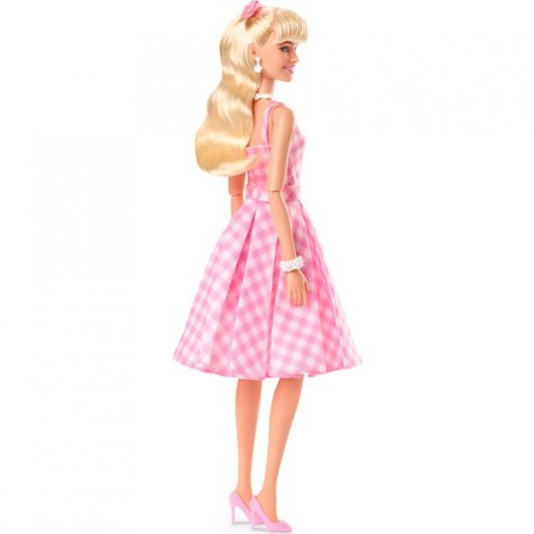 Barbie The Movie - Barbie Pembe Elbiseli Bebek HPJ96 Lisanslı Ürün - 5
