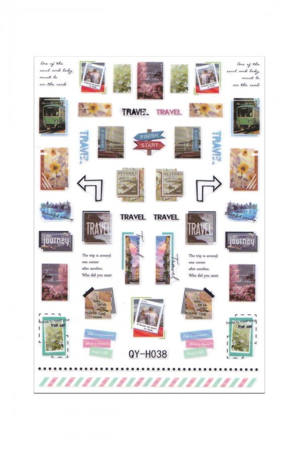 Travel Geçici Tırnak Dövmesi Tırnak Sticker