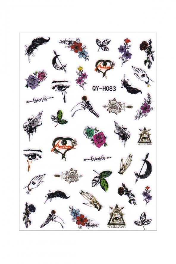 Mystic Karışık Tırnak Sticker Tırnak Dövmesi