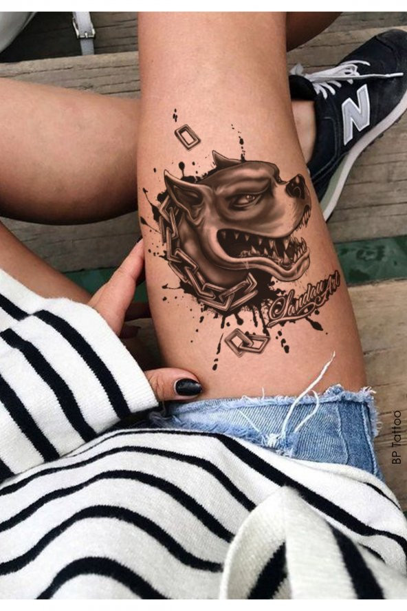 Pitbull Unisex Geçici Dövme