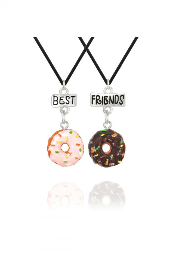 Donut Best Friends 2li Arkadaşlık Kolyesi
