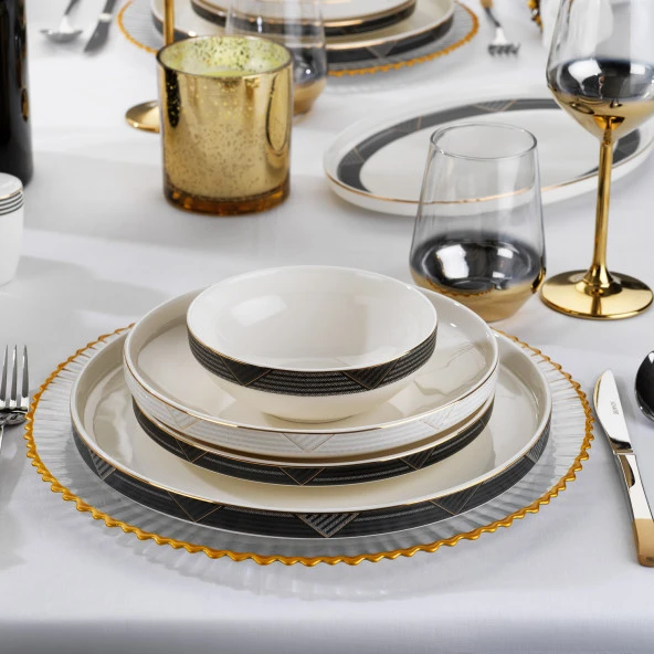 Schafer Adel Line Yemek Takımı 56 Parça-Gold - 5