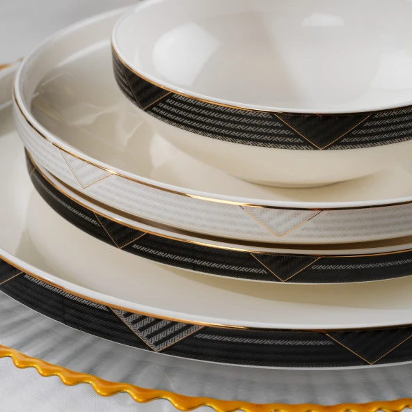 Schafer Adel Line Yemek Takımı 56 Parça-Gold - 7