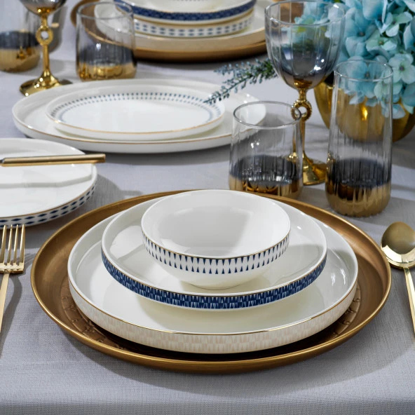 Schafer Adel Self Yemek Takımı 56 Parça-Gold - 3