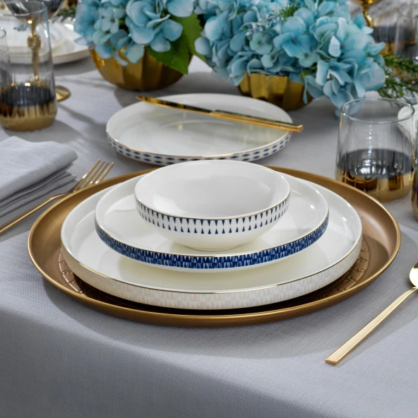 Schafer Adel Self Yemek Takımı 56 Parça-Gold - 4