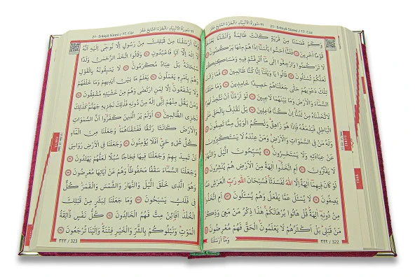 Sema Serisi Hediyelik Kadife Kaplı Sandıklı Kuranı Kerim Seti Bordo - Resim 8