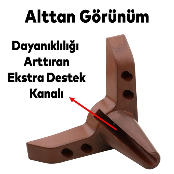 Aspen Lüks Mobilya Kanepe Koltuk Tv Ünitesi Baza Ayağı Ayakları 11 Cm Ahşap Desenli Ayak (4 ADET) - 5