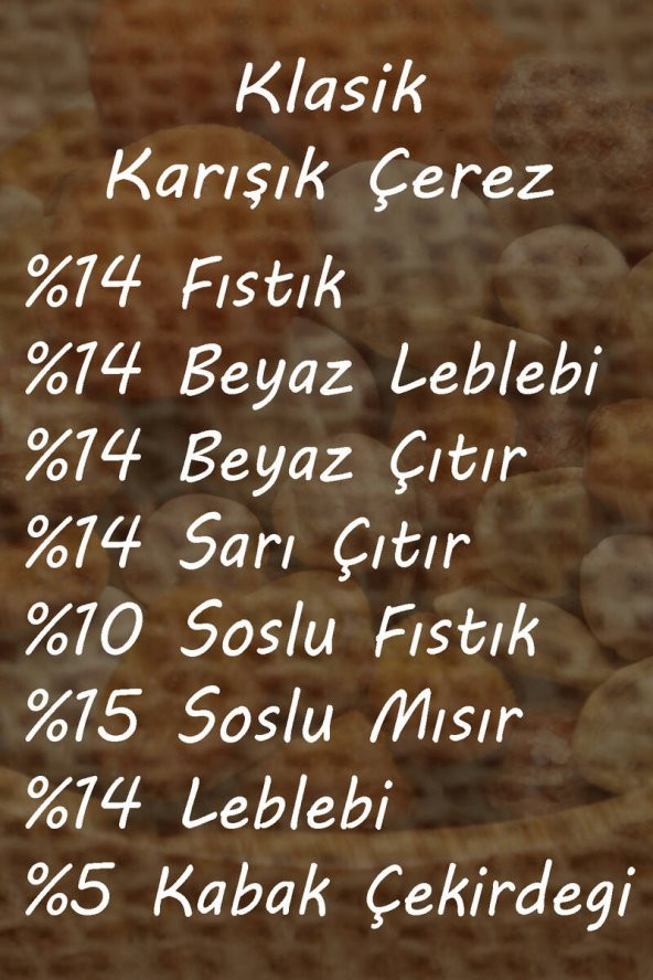 Klasik Karışık Kuruyemiş 800 G  (8 Çeşit Çerez) - 4