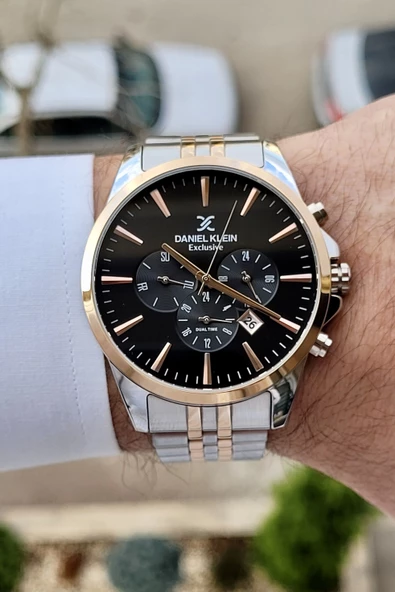 Daniel Klein DKISTE394 Rose Gümüş Renk iç Göstergeleri Aktif Fonksiyonlu 2 Yıl Garantili Erkek Kol Saati - Resim 3