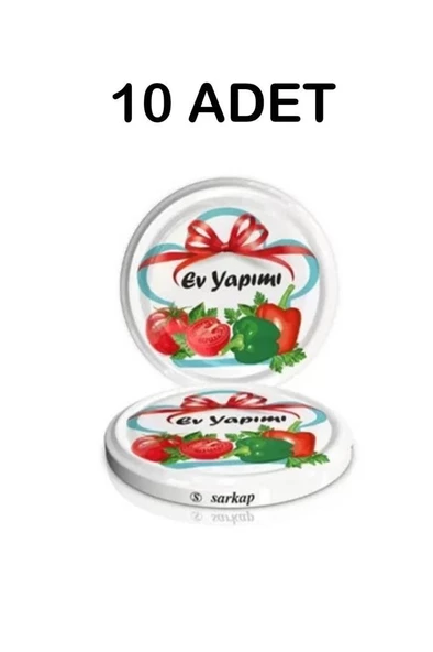 Renkli Metal 10 Adet Kavanoz Kapağı 82mm