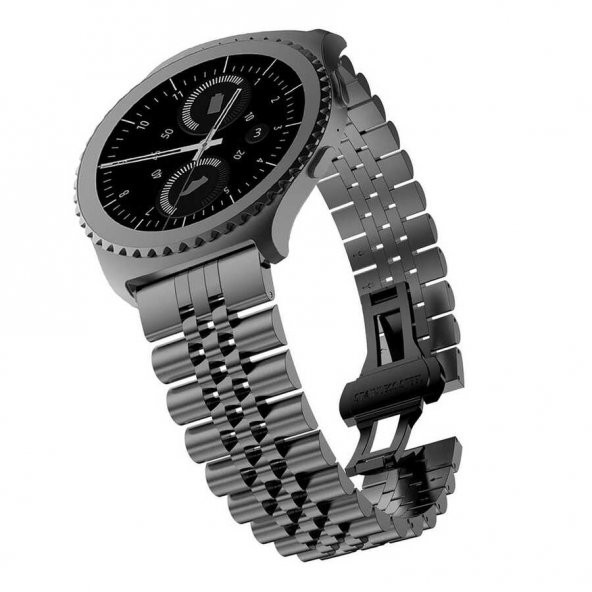 Huawei Watch GT 3 46mm Parlak Çift Renk Metal Kordon Krd-36 Saat Kayışı