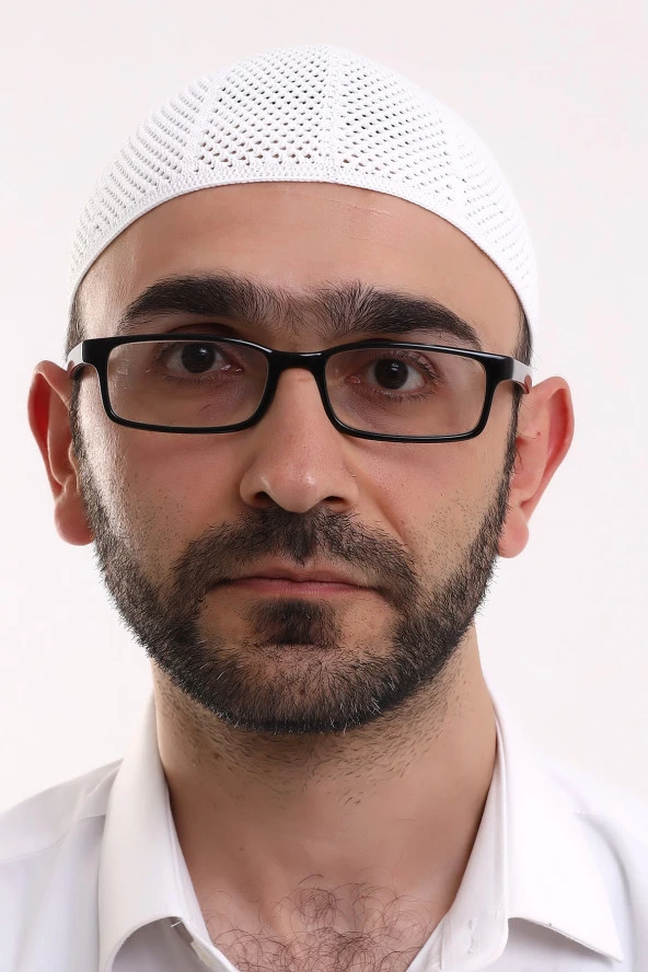 Makine Örme Likralı Dantel Namaz Takkesi - 5