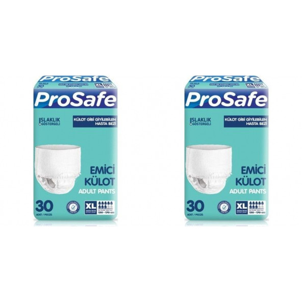 Prosafe Emici Külot Yetişkin Külotlu Hasta Bezi Ekstra Büyük Boy 30lu 2 Paket