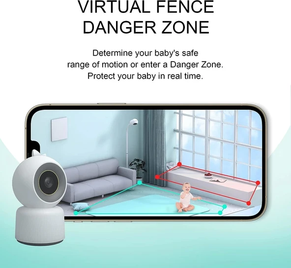 Cheego 3MP HD Akıllı Kameralı ve Sesli Bebek Monitörü - 2