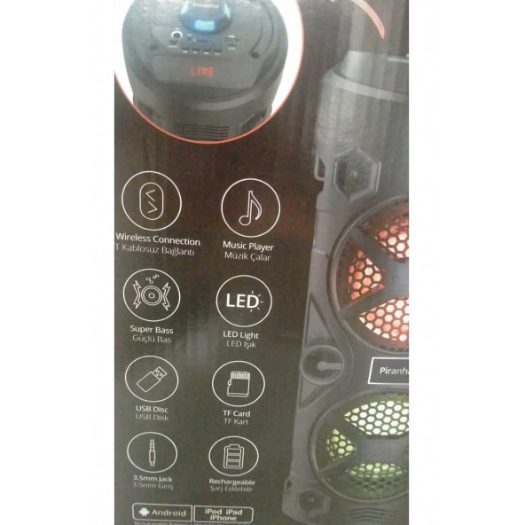 Piranha 7895 Kule Tipi Kablosuz Hoparlör - 2