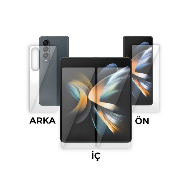 Samsung Galaxy Z Fold 5 Ön Darbe Emici HD Ekran Koruyucu Kaplama