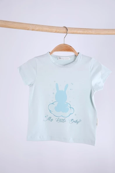 Babyhola Kız Bebek Çocuk Pamuk Pijama Takımı Tavşan Desen 11912 - 2