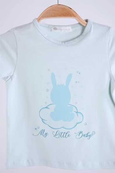 Babyhola Kız Bebek Çocuk Pamuk Pijama Takımı Tavşan Desen 11912 - 4
