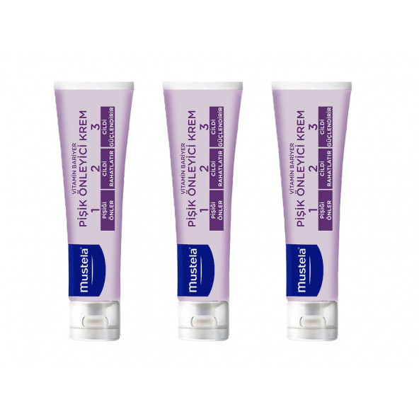Mustela 1.2.3 Vitamin Barrier Pişik Kremi 100 ML 3 Adet