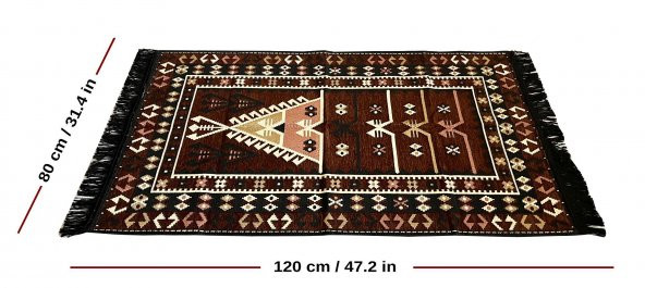 Shark Anadolu Seccade Kilim 15 Kahve - 3
