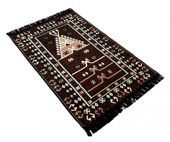Shark Anadolu Seccade Kilim 15 Kahve - 5