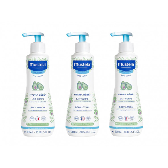 Mustela Hydra Bebe Vücut Losyonu 300 ML 3 Adet