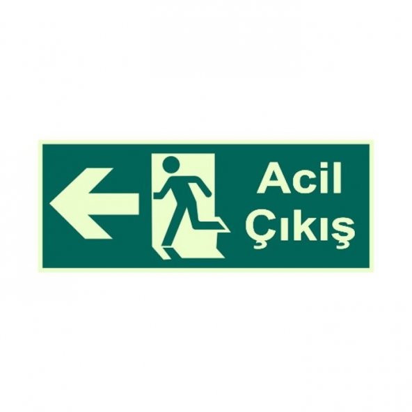 ESER - ACİL ÇIKIŞ SOL (Levha) 30x10